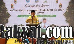 Wakil Bupati Lamongan Memberangkatkan Sejumlah 55 orang kafilah asal Kabupaten Lamongan. (Foto: