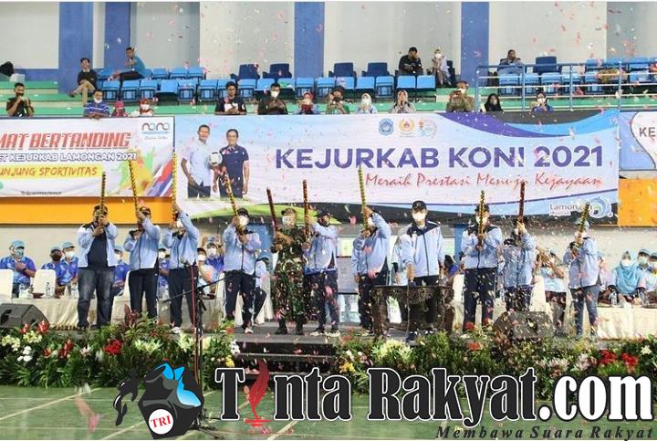 Bupati Lamongan membuka Kejuaraan Kabupaten Koni Tahun 2021