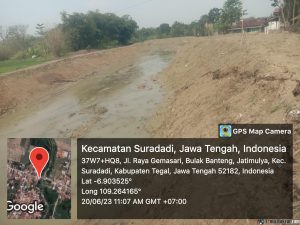 Diduga proyek Normalisasi Sungai Cenang Jatimulya Suradadi Kabupaten Tegal asal asalan